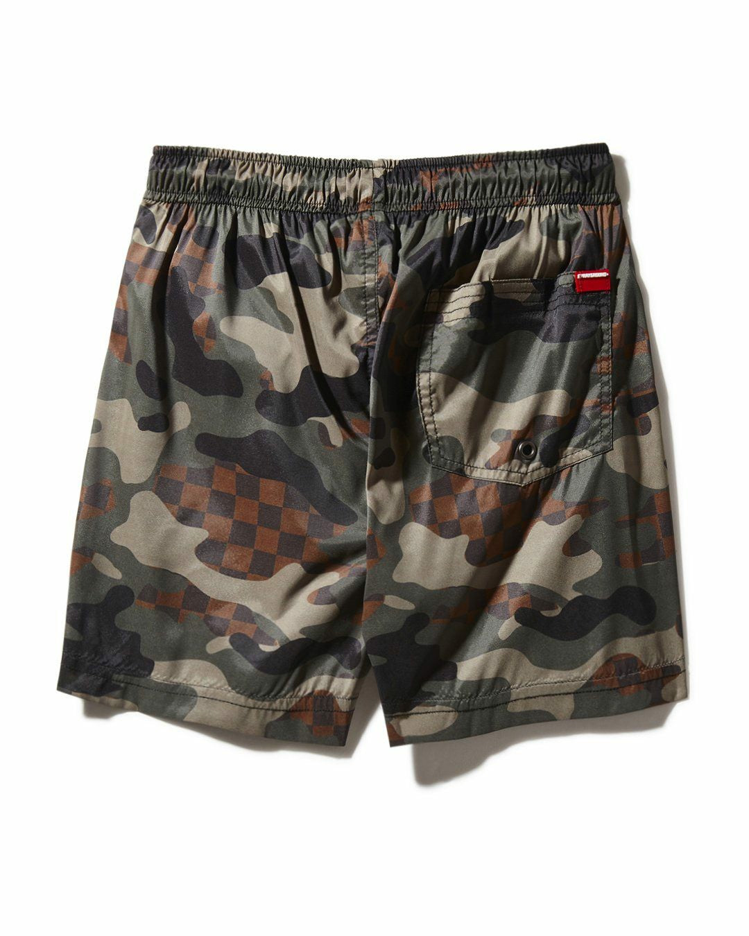 KIDS CAMO CHECKERED SWIM TRUNKS | Sprayground Exclusive Deal