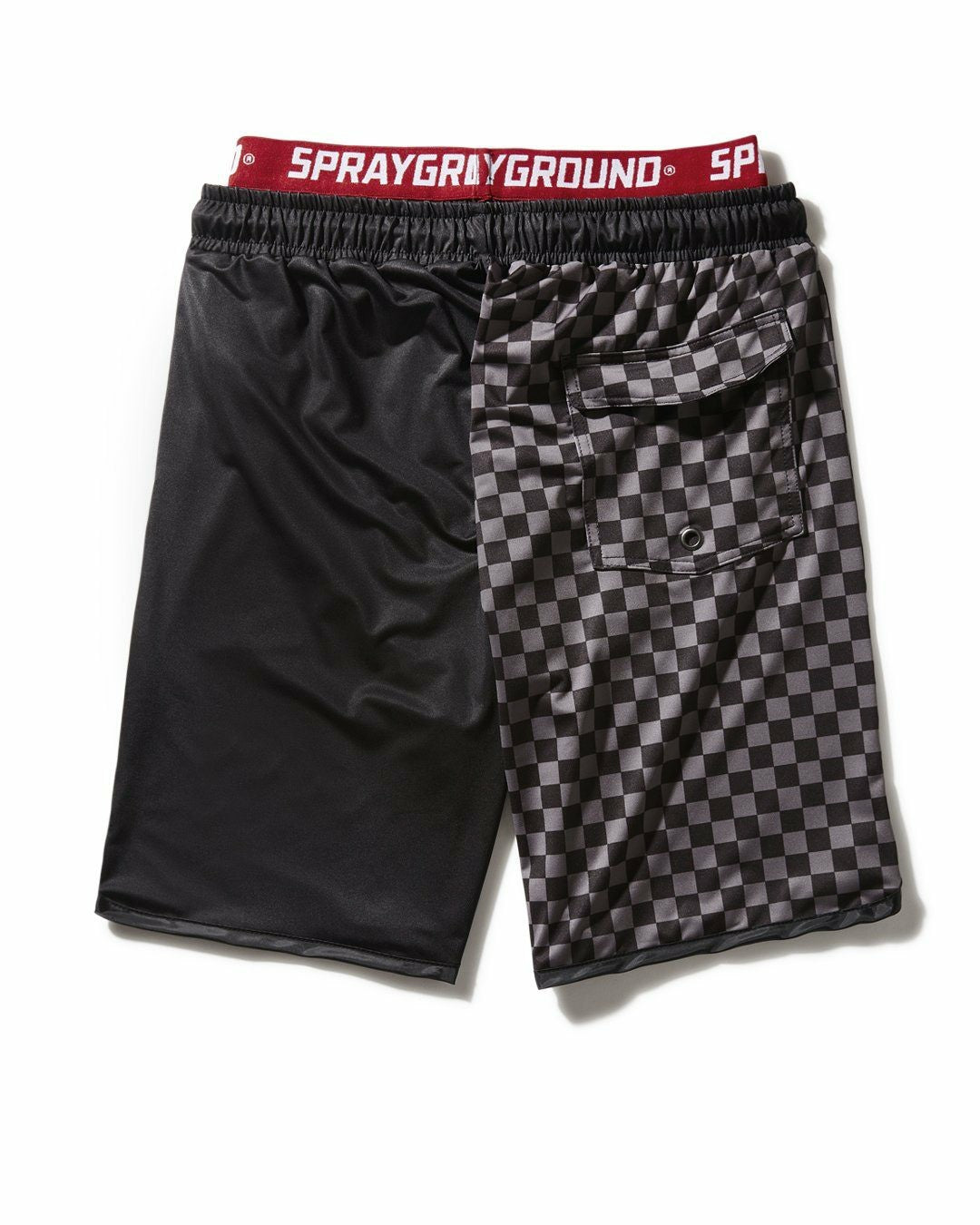 GREY CHECKERED SPLIT CORTO SWIM TRUNKS | Sprayground Special Offer