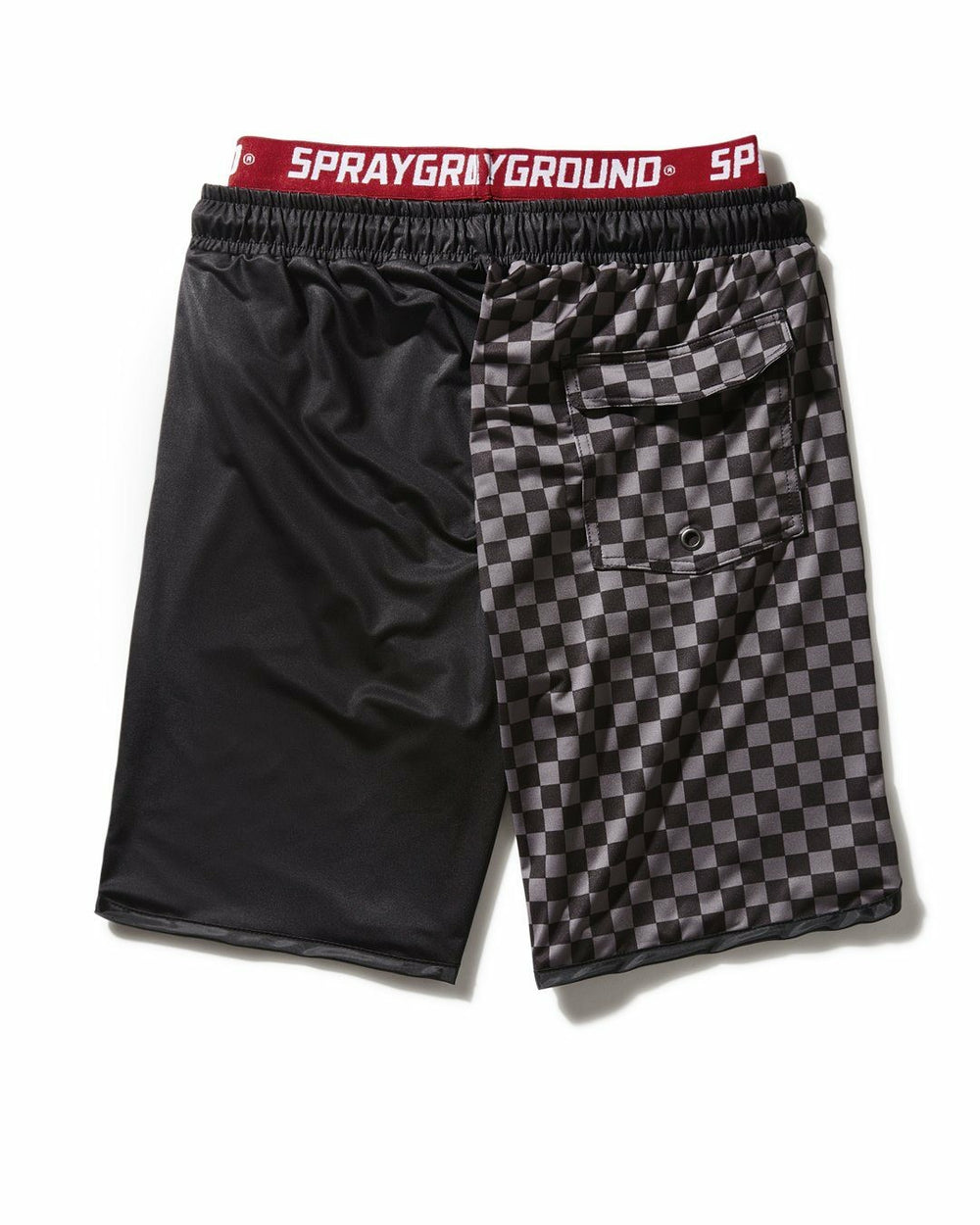 GREY CHECKERED SPLIT CORTO SWIM TRUNKS | Sprayground Special Offer