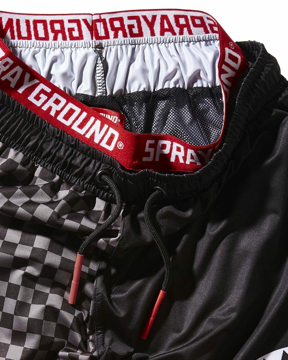 GREY CHECKERED SPLIT CORTO SWIM TRUNKS | Sprayground Special Offer