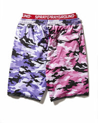 SPLIT CAMO CORTO SWIM TRUNKS | Sprayground On Sale