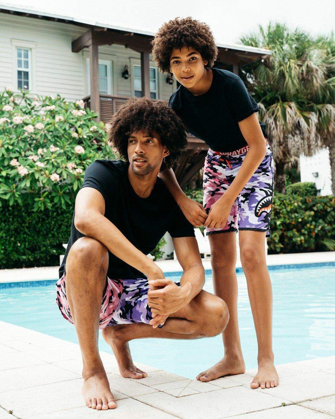 SPLIT CAMO CORTO SWIM TRUNKS | Sprayground On Sale
