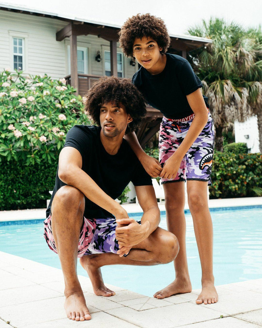 SPLIT CAMO CORTO SWIM TRUNKS | Sprayground On Sale