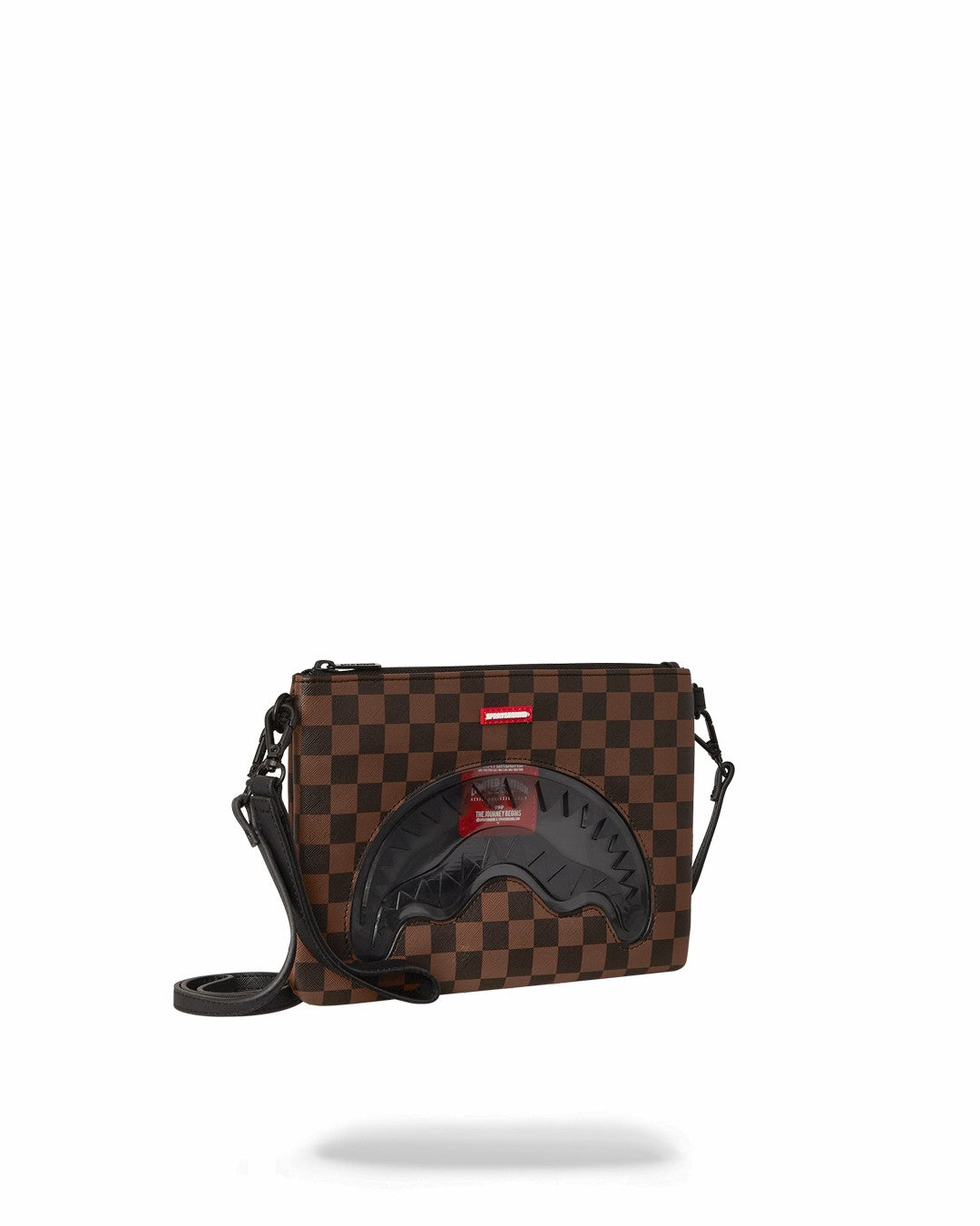 SHARKS IN PARIS CLEAR FOR TAKEOFF CROSSOVER CLUTCH WITH STRAP | Sprayground Exclusive Deal