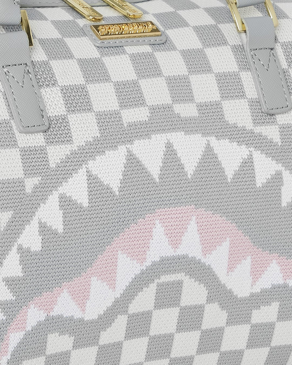 KNIT SHARKS IN PARIS IN CREAM MINI DUFFLE | Sprayground Exclusive Deal