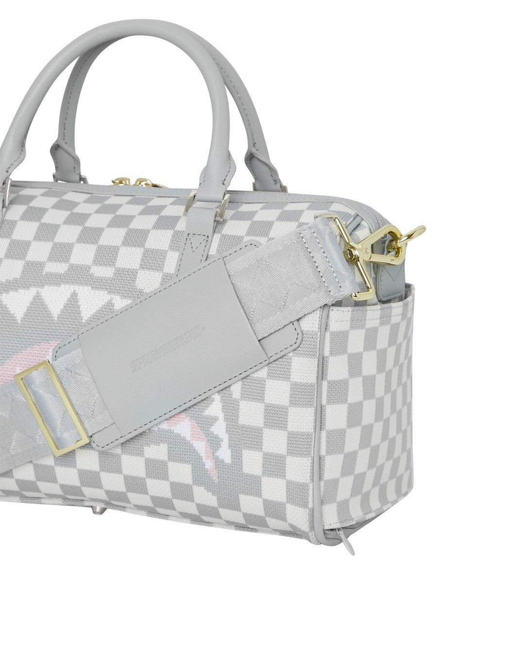 KNIT SHARKS IN PARIS IN CREAM MINI DUFFLE | Sprayground Exclusive Deal