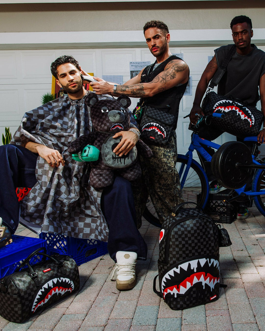 SHARKS IN PARIS THUNDERDRIP MINI DUFFLE | Sprayground Outlets
