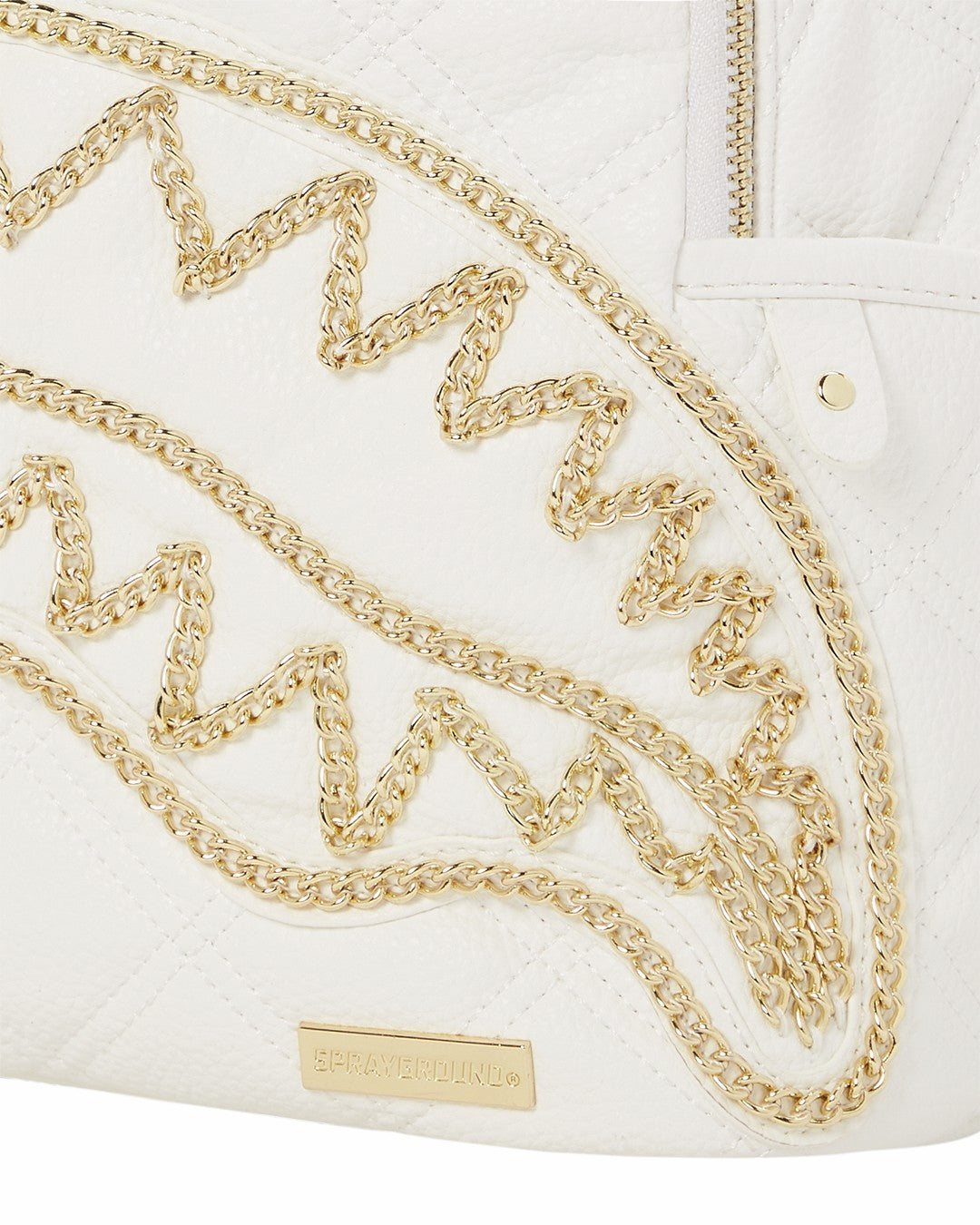 RIVIERA LE BLANC GOLD CHAIN SHARK SAVAGE BACKPACK | Sprayground Outlets
