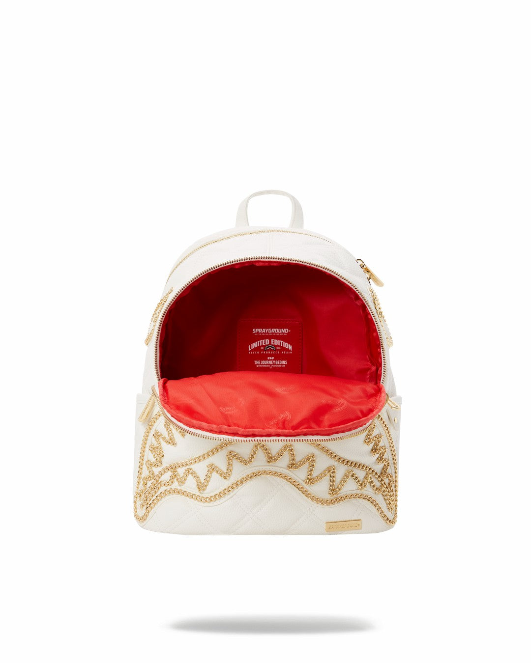 RIVIERA LE BLANC GOLD CHAIN SHARK SAVAGE BACKPACK | Sprayground Outlets