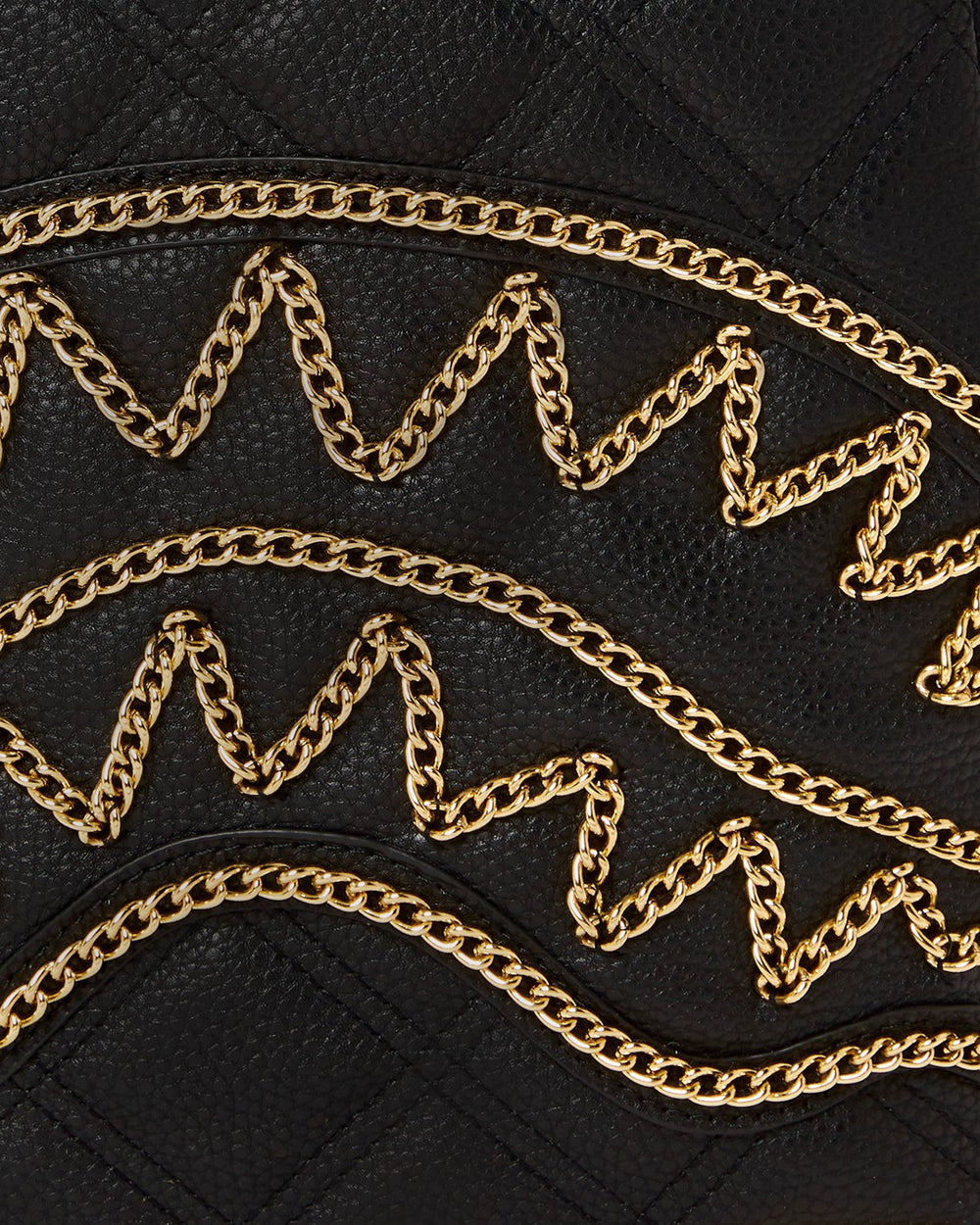 NOIR QUILT GOLD CHAIN SHARK SAVAGE BACKPACK | Sprayground Exclusive Deal
