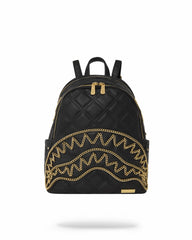 NOIR QUILT GOLD CHAIN SHARK SAVAGE BACKPACK | Sprayground Exclusive Deal