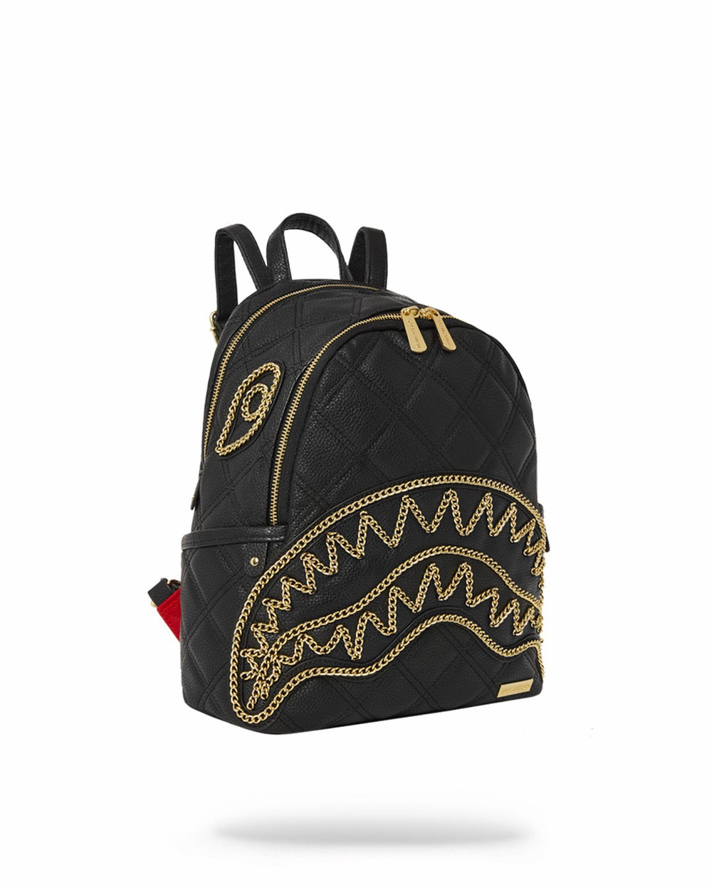 NOIR QUILT GOLD CHAIN SHARK SAVAGE BACKPACK | Sprayground Exclusive Deal