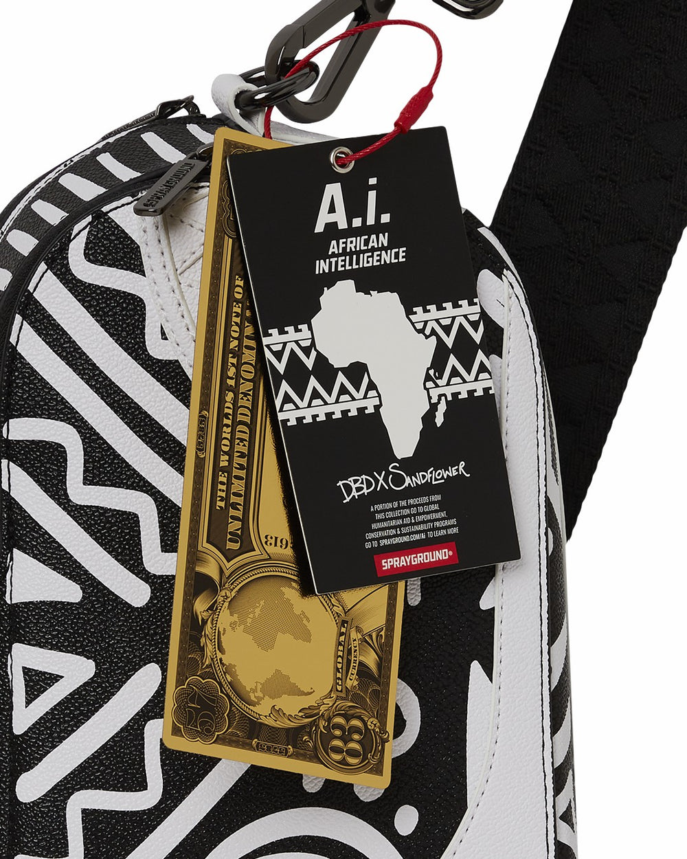 A.I.8 AFRICAN INTELLIGENCE - ORIGIN STORY BACKPACK SLING | Sprayground Hot Deal