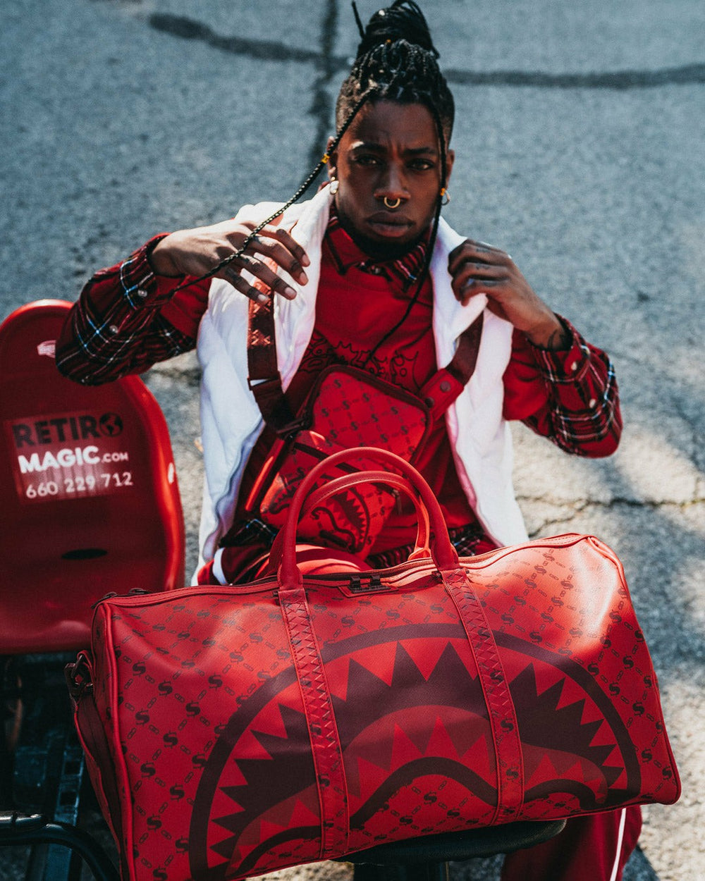 MONEY PATTERN BRICK SLING | Sprayground Value Deal