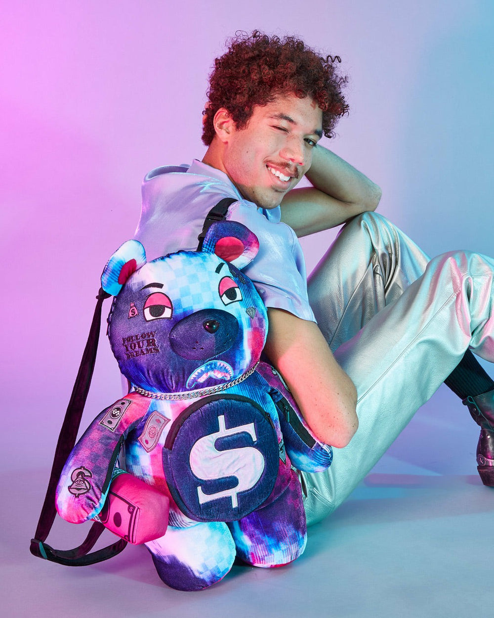 SHARKCLUB ELECTRONICA MONEYBEAR TEDDYBEAR BACKPACK | Sprayground Outlets