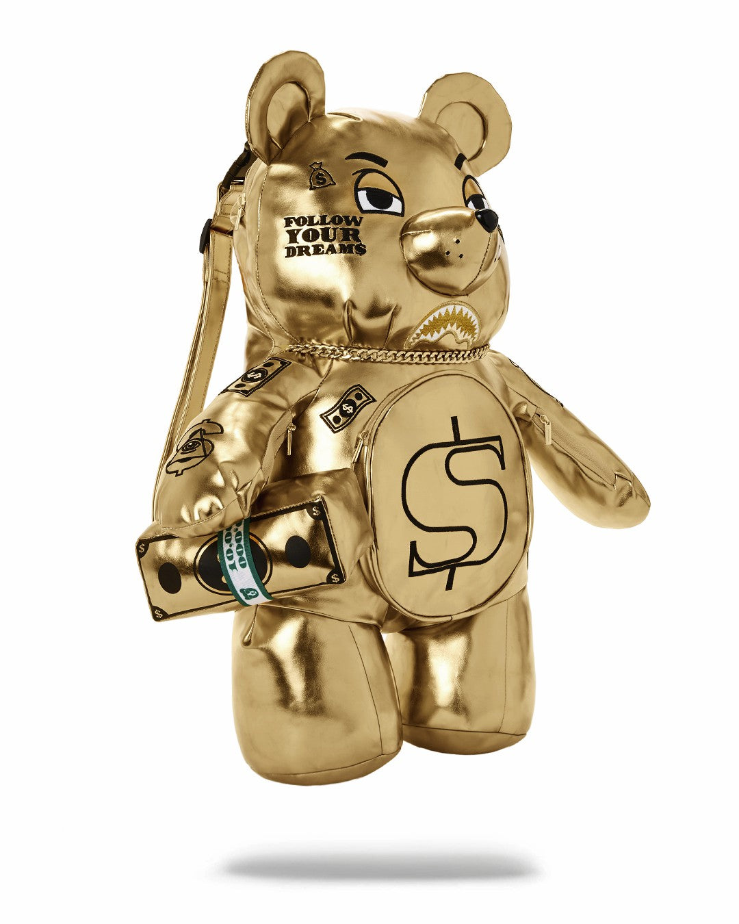 GOLD RUSH MONEYBEAR TEDDYBEAR BACKPACK | Sprayground Savings