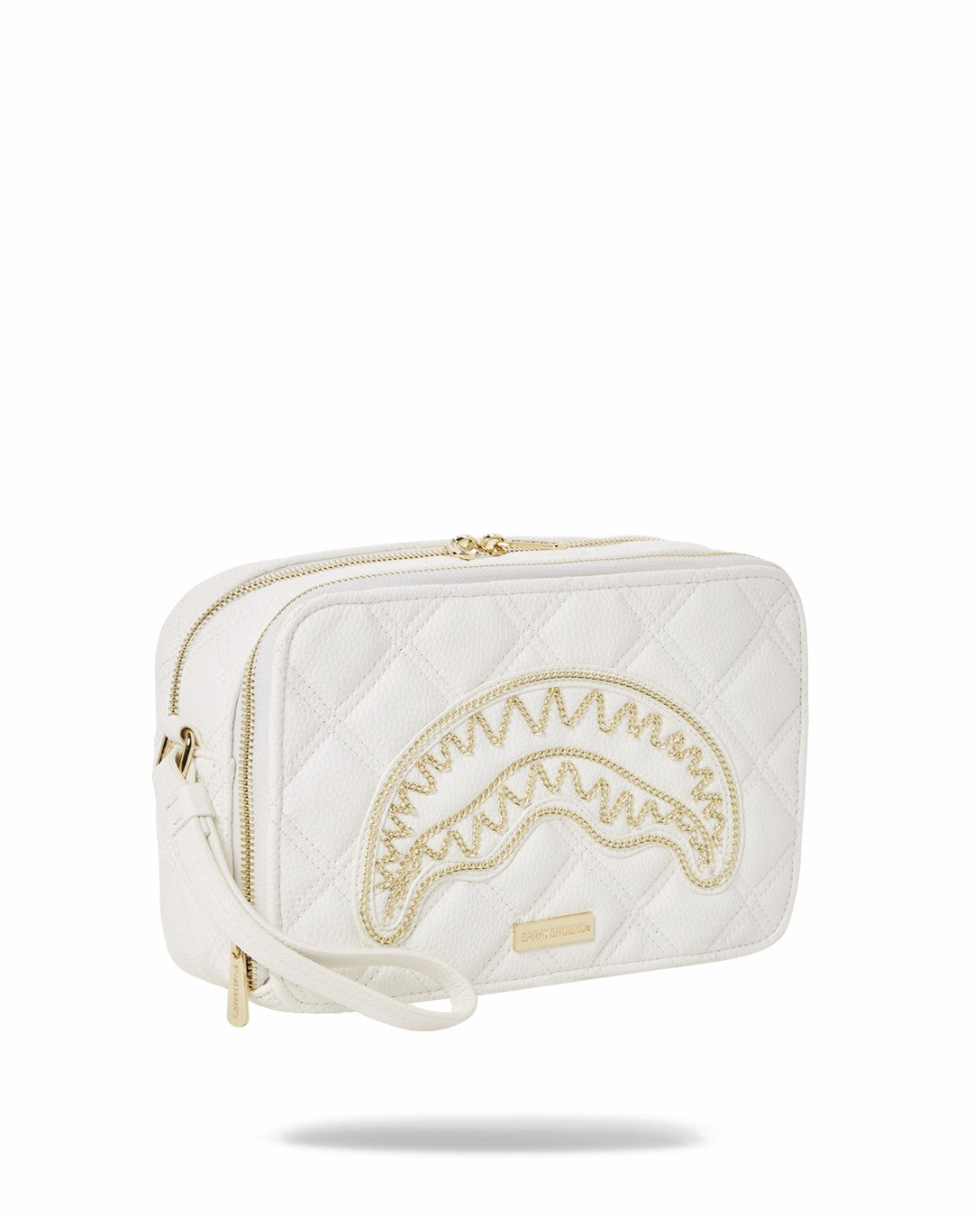 RIVIERA LE BLANC GOLD CHAIN SHARK TOILETRY BAG | Sprayground Savings
