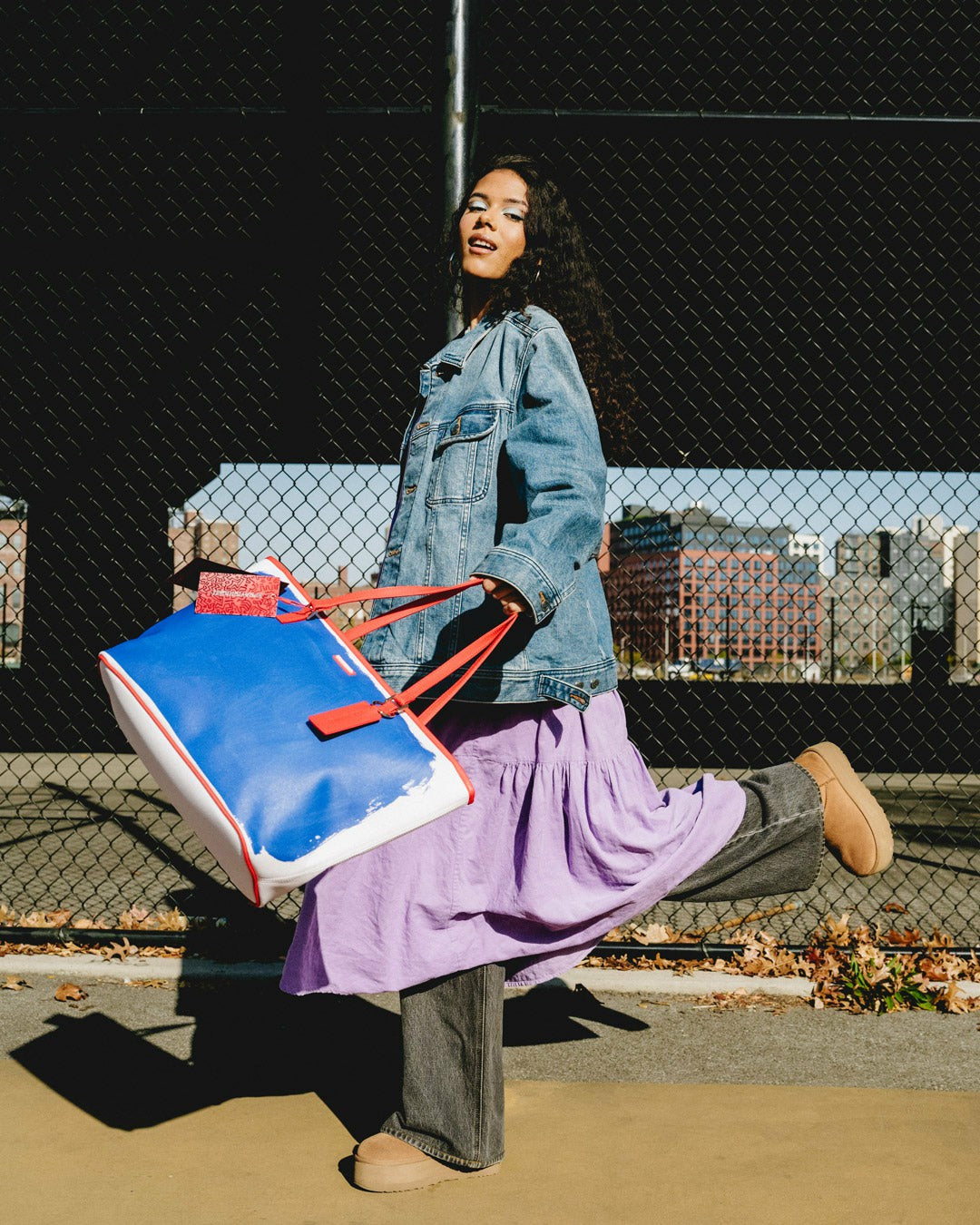 KEITH HARING THE BIG BLUE PURSE ART TOTE | Sprayground Savings