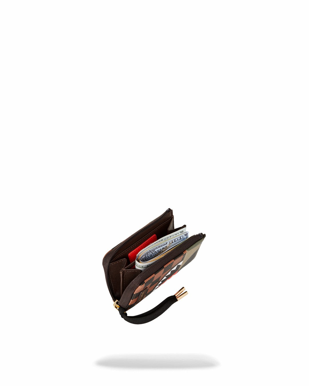 EXTERIOR GOLD ZIP POCKET SHARKS IN PARIS WALLET | Sprayground Value Deal