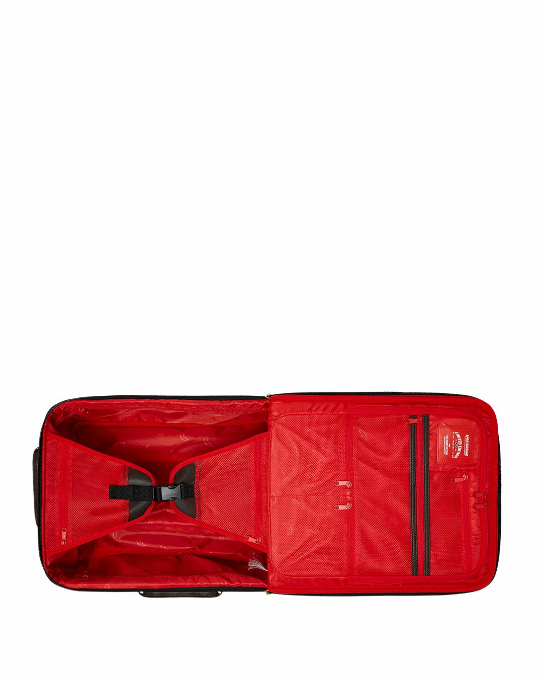 EXTERIOR GOLD ZIP POCKET SHARKS IN PARIS JETSETTER CARRY-ON LUGGAGE | Sprayground Sale