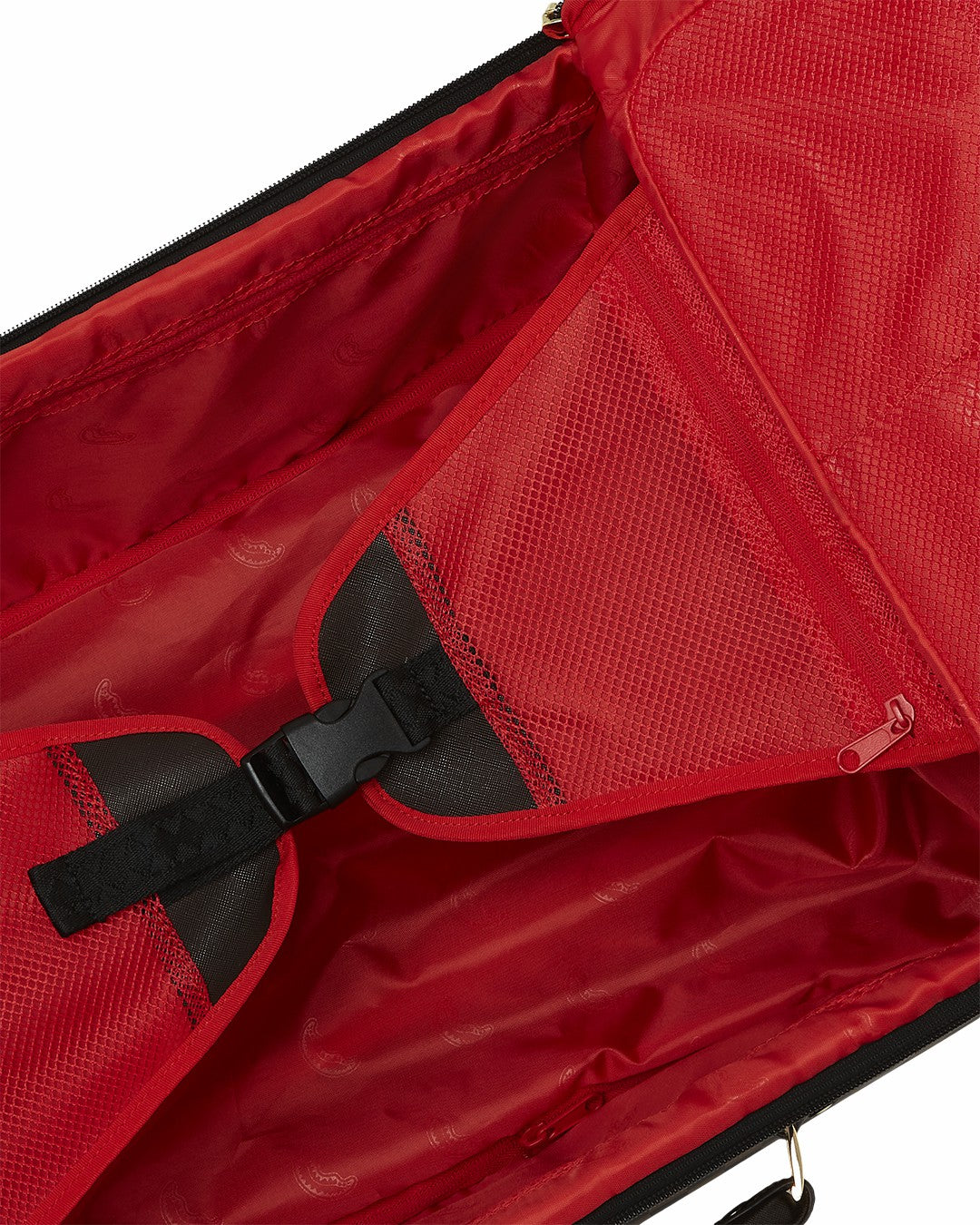 EXTERIOR GOLD ZIP POCKET SHARKS IN PARIS JETSETTER CARRY-ON LUGGAGE | Sprayground Sale