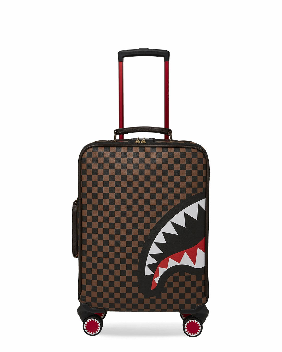 EXTERIOR GOLD ZIP POCKET SHARKS IN PARIS JETSETTER CARRY-ON LUGGAGE | Sprayground Sale