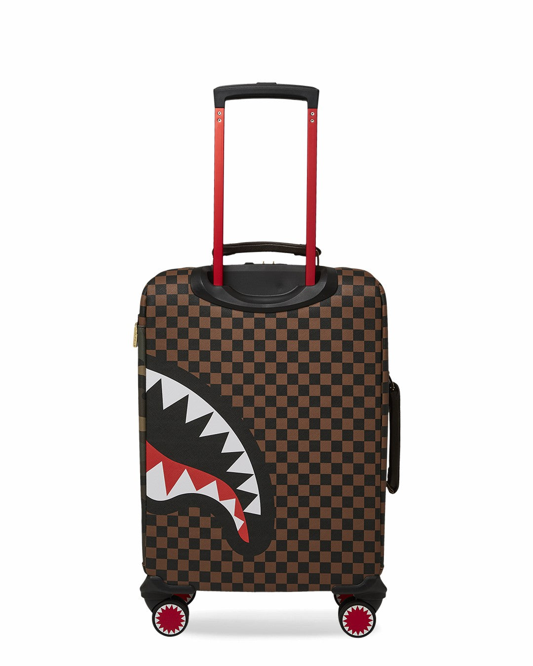 EXTERIOR GOLD ZIP POCKET SHARKS IN PARIS JETSETTER CARRY-ON LUGGAGE | Sprayground Sale