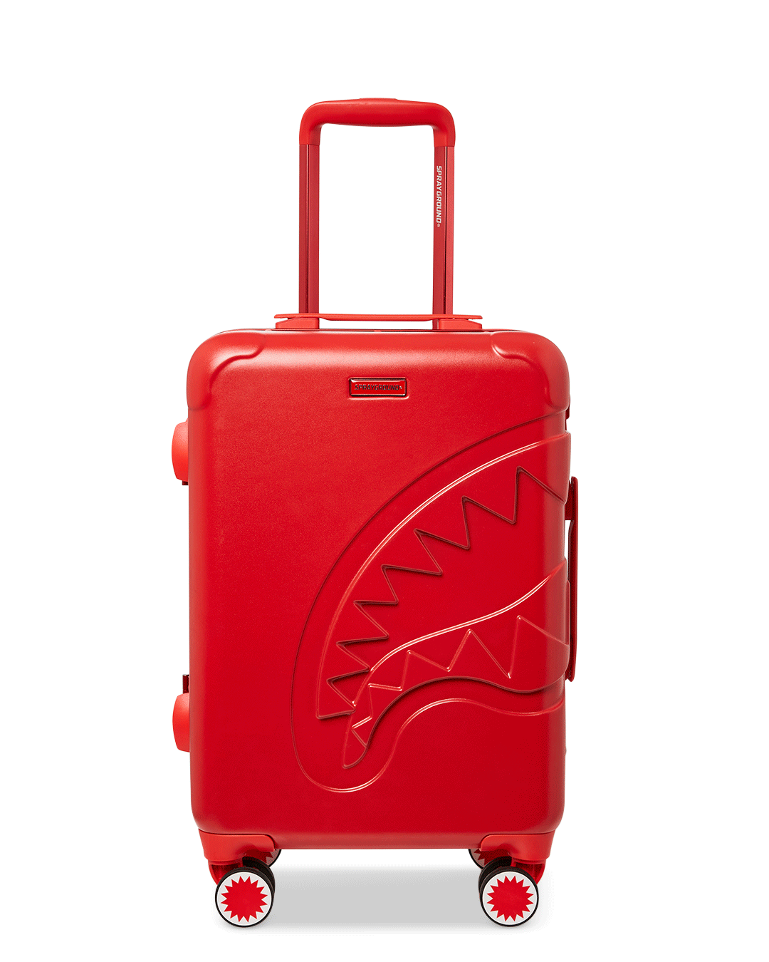MOLDED SHARKITECTURE RED HARDSHELL CARRY-ON LUGGAGE | Sprayground Savings