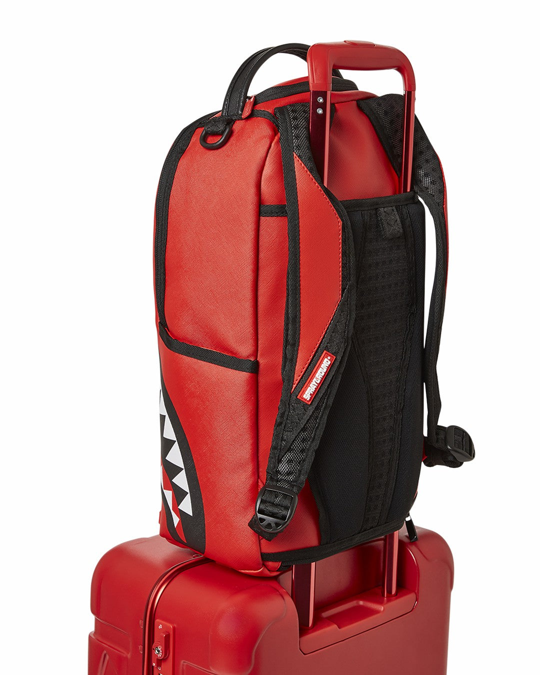 MOLDED SHARKITECTURE RED HARDSHELL CARRY-ON LUGGAGE | Sprayground Savings