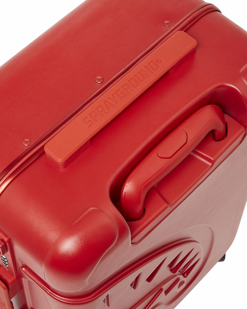 MOLDED SHARKITECTURE RED HARDSHELL CARRY-ON LUGGAGE | Sprayground Savings