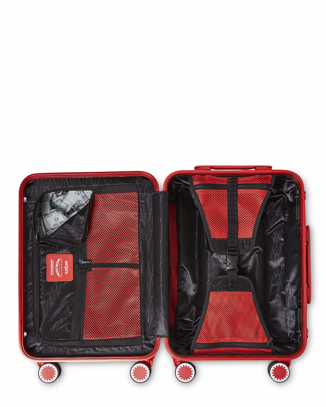 MOLDED SHARKITECTURE RED HARDSHELL CARRY-ON LUGGAGE | Sprayground Savings