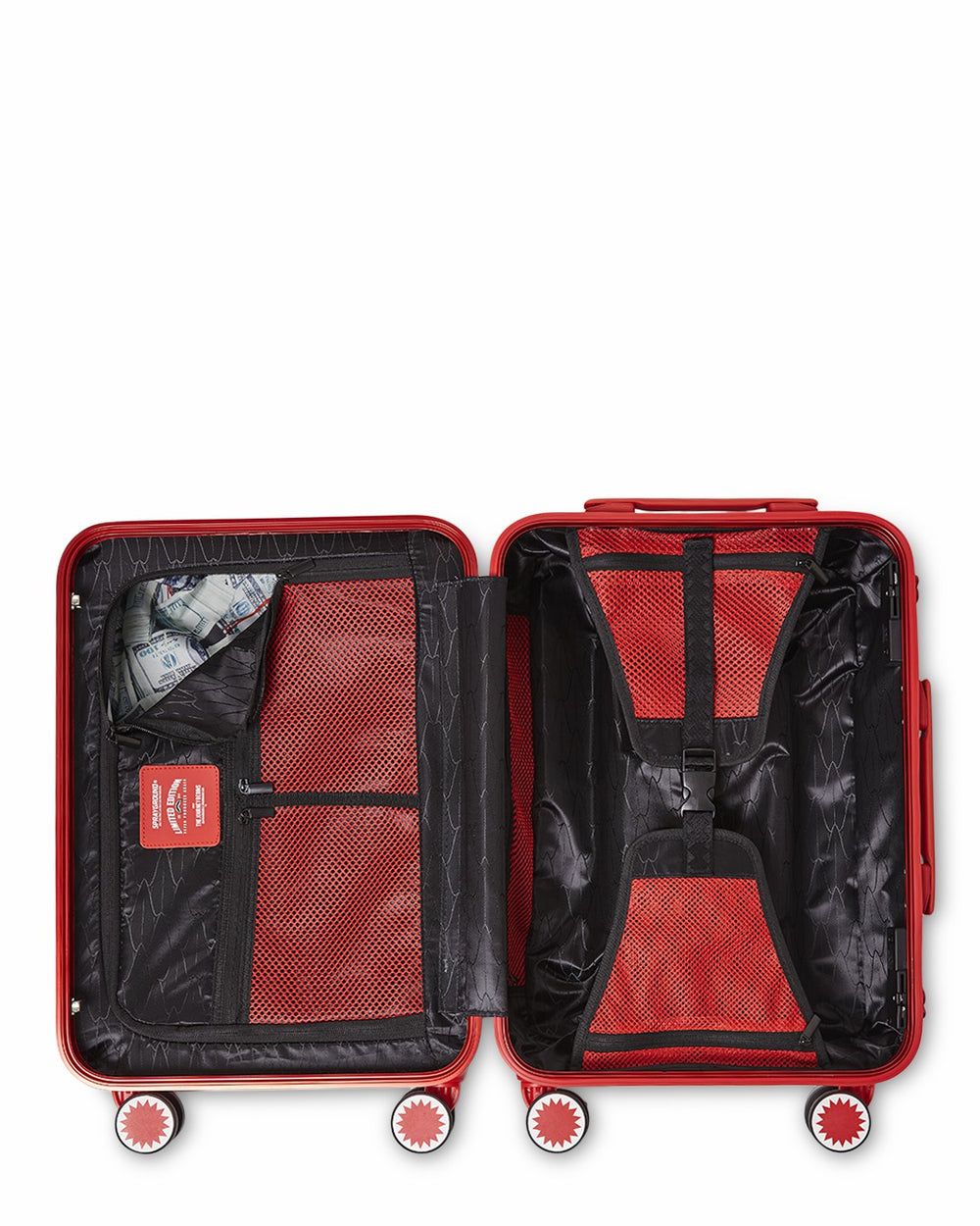MOLDED SHARKITECTURE RED HARDSHELL CARRY-ON LUGGAGE | Sprayground Savings