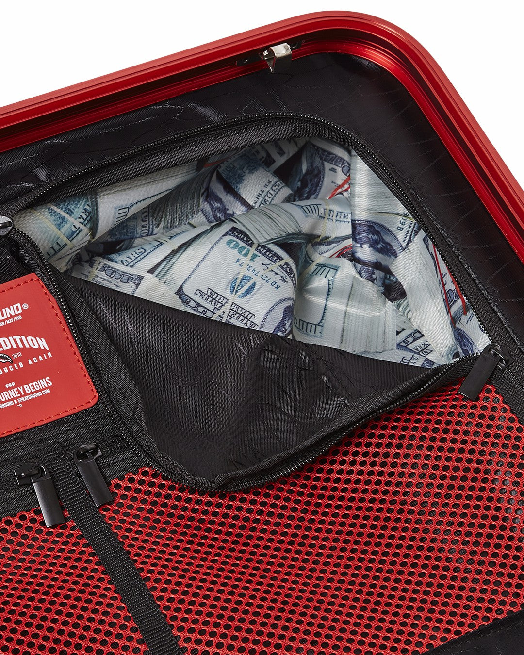 MOLDED SHARKITECTURE RED HARDSHELL CARRY-ON LUGGAGE | Sprayground Savings