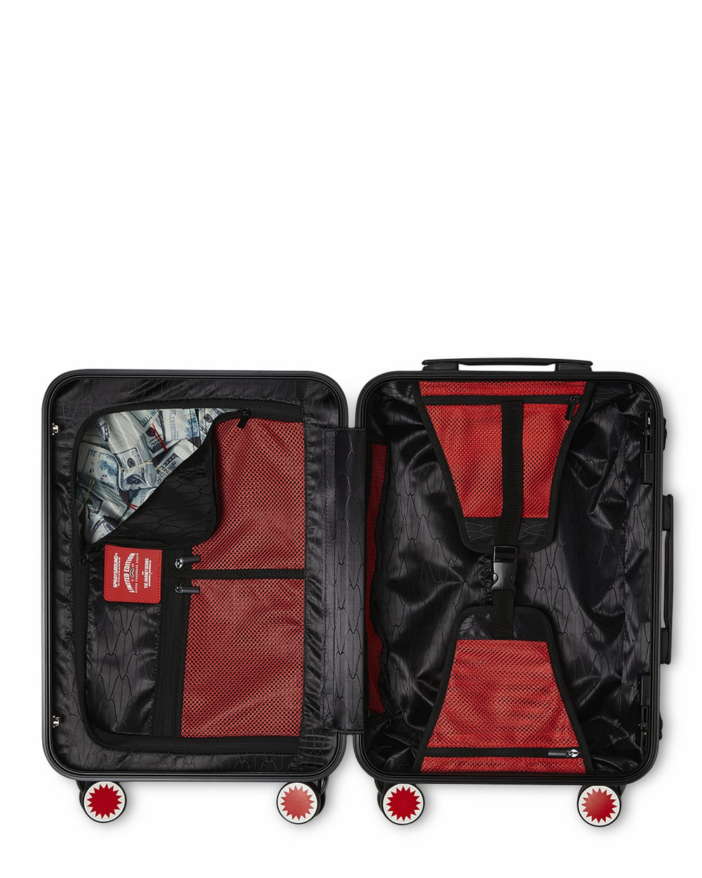 MOLDED SHARKITECTURE BLACK HARDSHELL CARRY-ON LUGGAGE | Sprayground Discounted