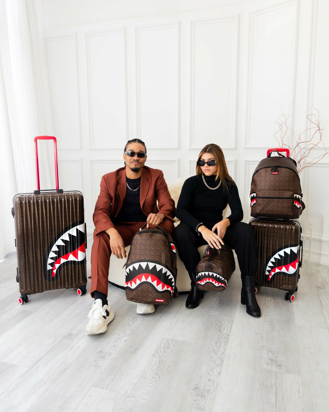 FRENZY SHARKS SHARKNAUTICS HARDSHELL CARRY-ON LUGGAGE | Sprayground Sale