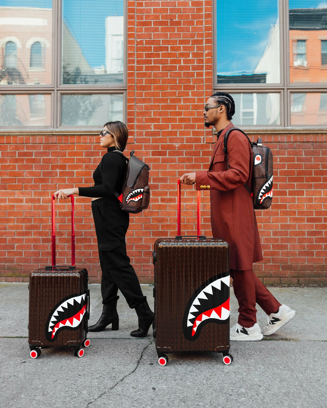 FRENZY SHARKS SHARKNAUTICS HARDSHELL CARRY-ON LUGGAGE | Sprayground Sale