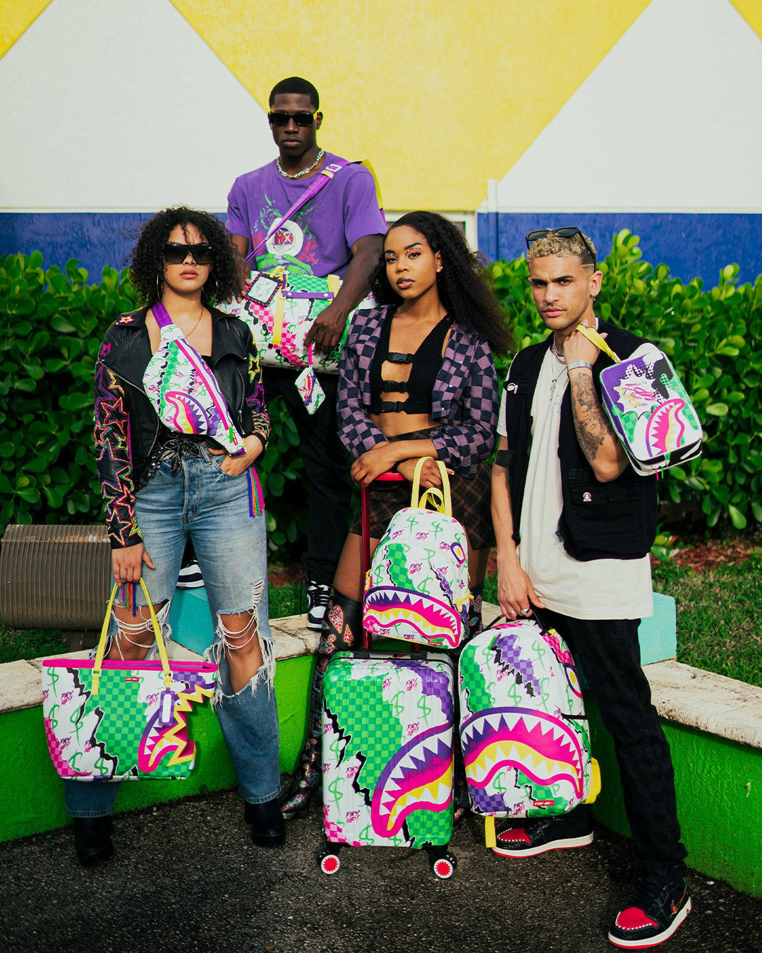 DREAMY TECHNICOLOR SHARKNAUTICS HARDSHELL CARRY-ON LUGGAGE | Sprayground Value Deal