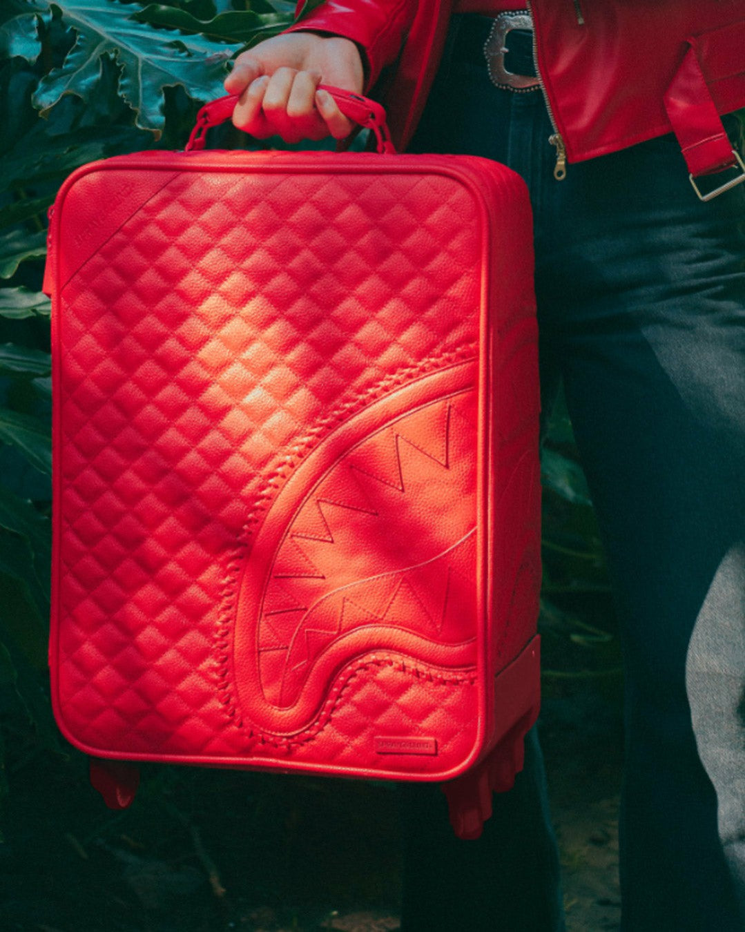 RED RIVIERA JETSETTER CARRY-ON LUGGAGE | Sprayground Value Deal