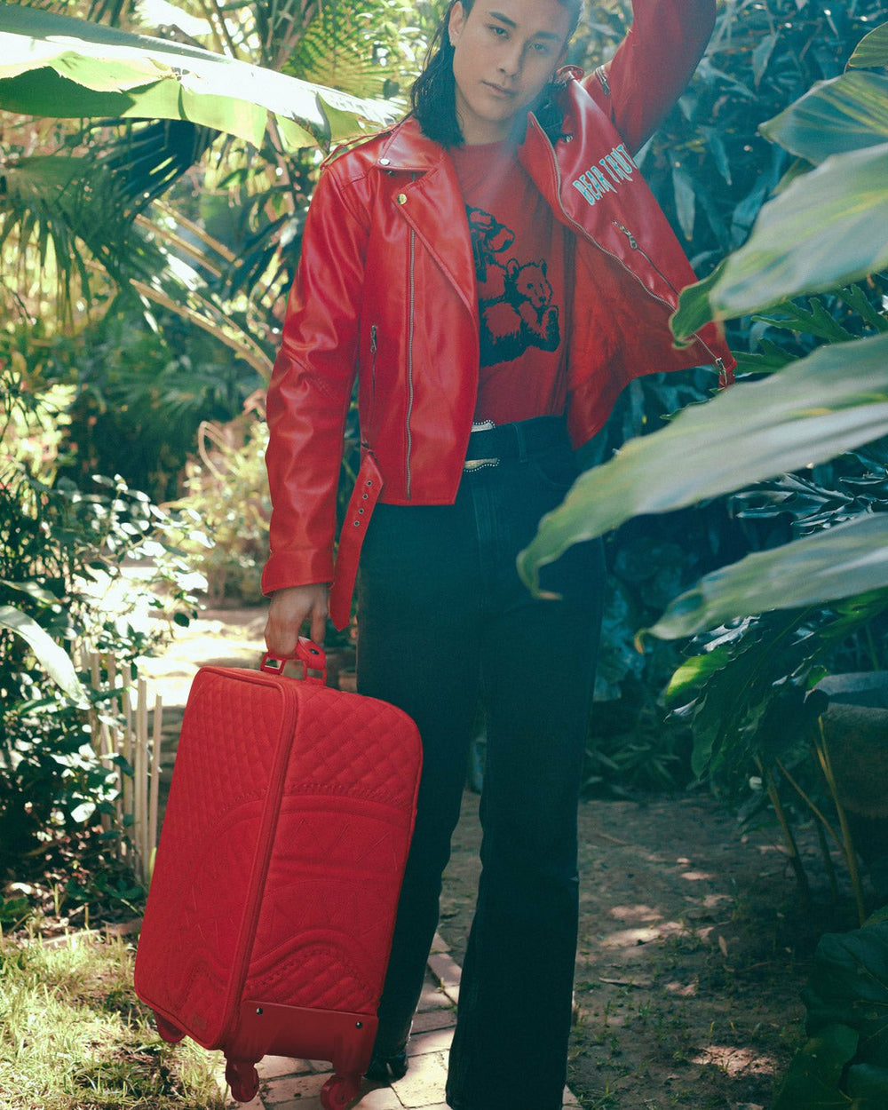 RED RIVIERA JETSETTER CARRY-ON LUGGAGE | Sprayground Value Deal