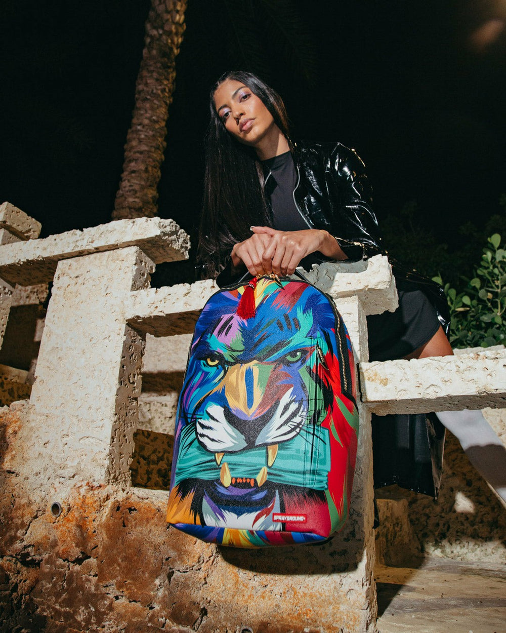 HEAR MY ROAR A.i.6 SANDFLOWER COLLAB BACKPACK (DLXV) | Sprayground On Sale