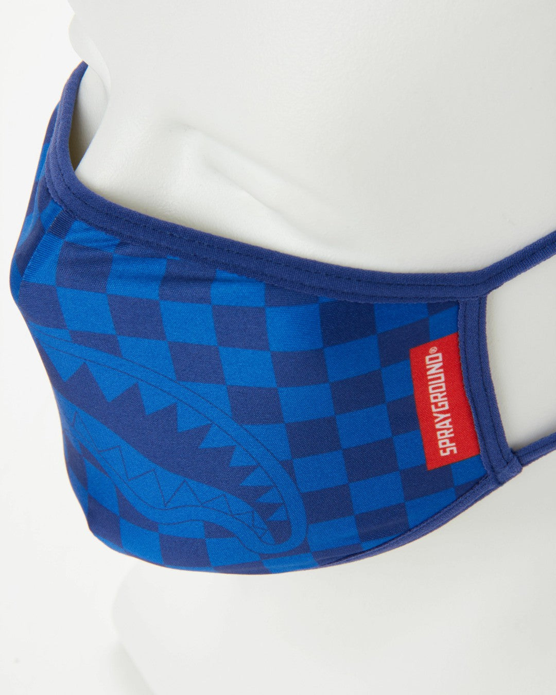 SHARKS IN PARIS (BLUE) FORM-FITTING MASK | Sprayground Limited Offer