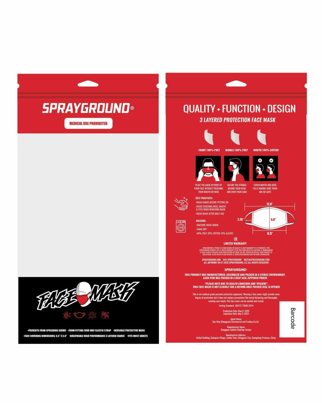 PRAY FORM-FITTING MASK | Sprayground Sale