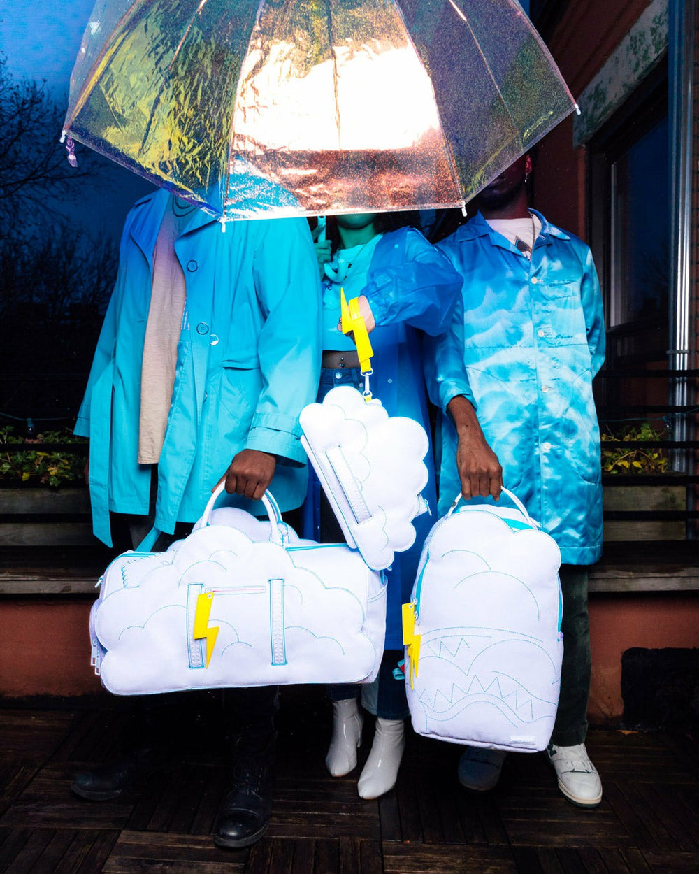 CLOUDY WITH A CHANCE OF SHARK CROSSOVER CLUTCH | Sprayground Discounted