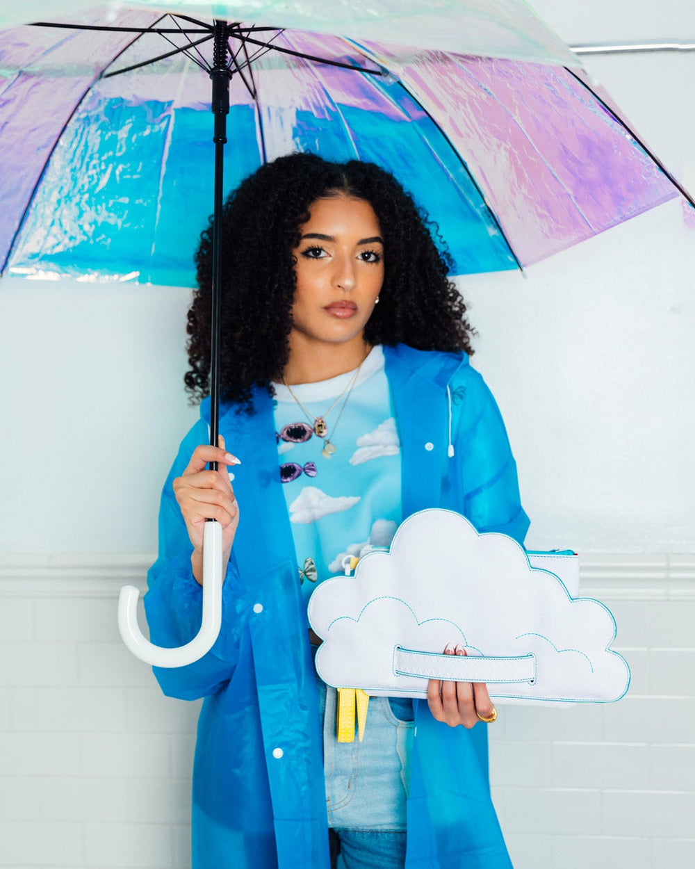 CLOUDY WITH A CHANCE OF SHARK CROSSOVER CLUTCH | Sprayground Discounted
