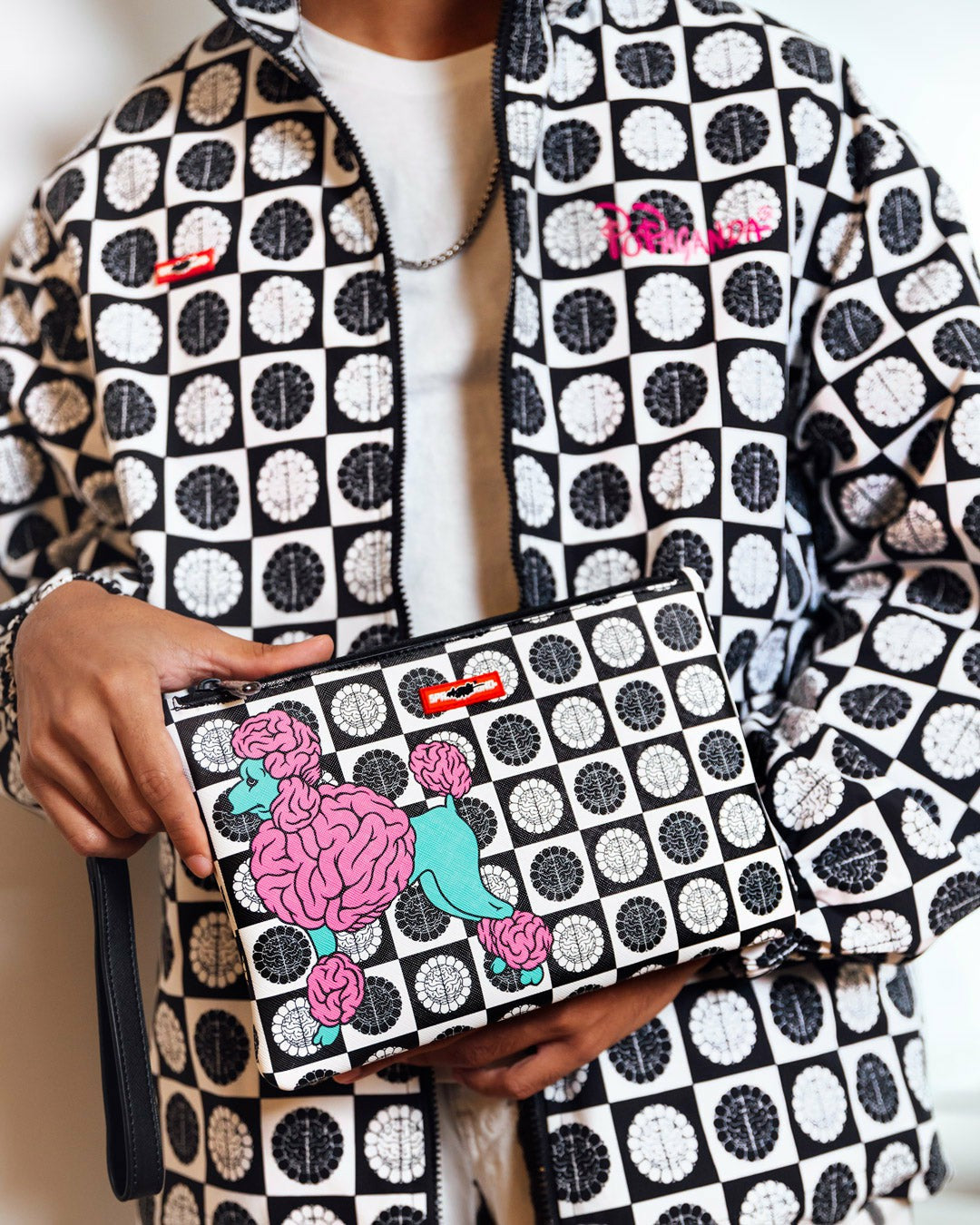 POODLE CHECK RON ENGLISH COLLAB POUCHETTE | Sprayground Savings