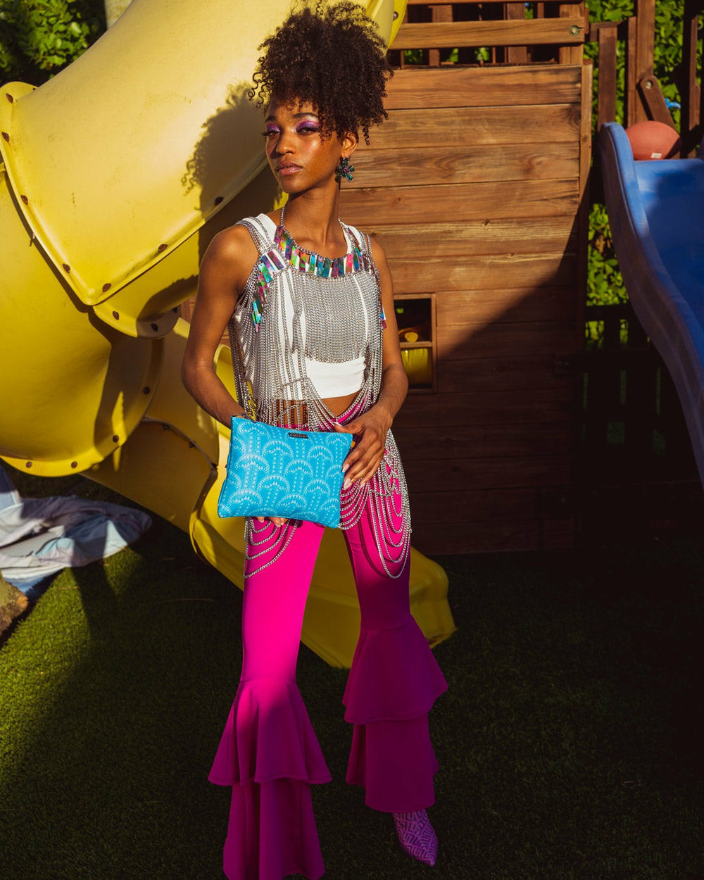 ILLUCHAINS TURQ CROSSOVER CLUTCH | Sprayground Bargain