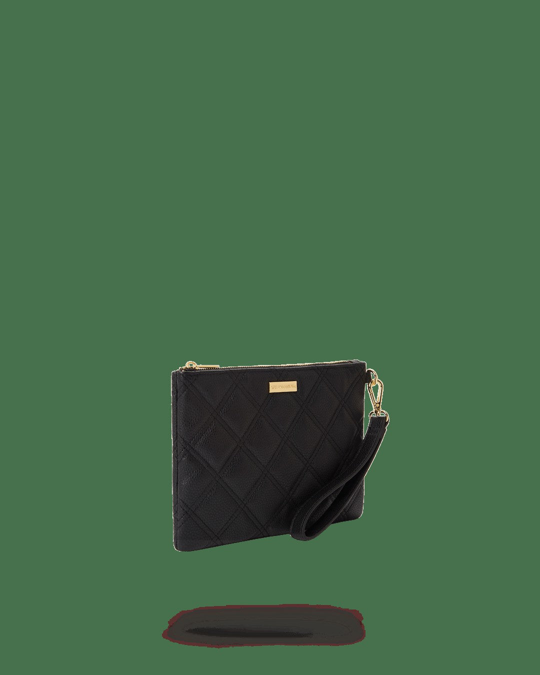 NOIR QUILT GOLD CHAIN SHARK CROSSOVER CLUTCH | Sprayground Hot Deal