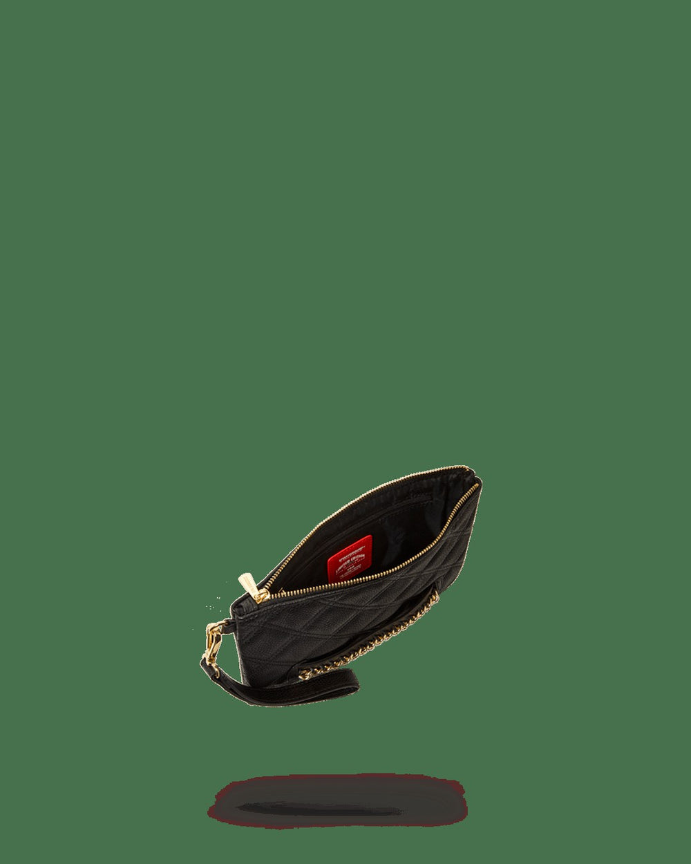 NOIR QUILT GOLD CHAIN SHARK CROSSOVER CLUTCH | Sprayground Hot Deal