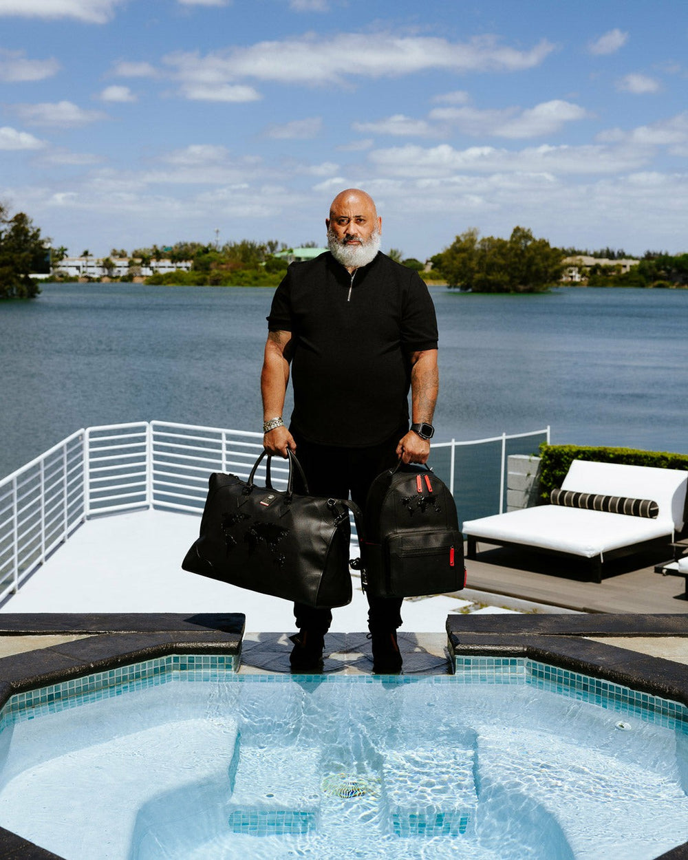 JAMES FIRST CLASS GLOBAL TAKEOFF PYRAMID DUFFLE | Sprayground Discounted