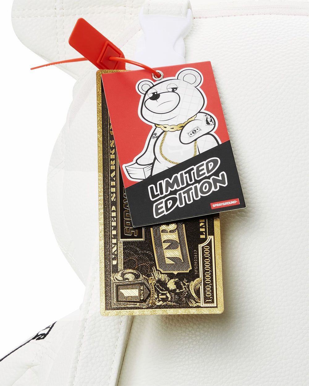 RIVIERA LE BLANC GOLD CHAIN MONEYBEAR TEDDYBEAR BACKPACK | Sprayground Limited Offer